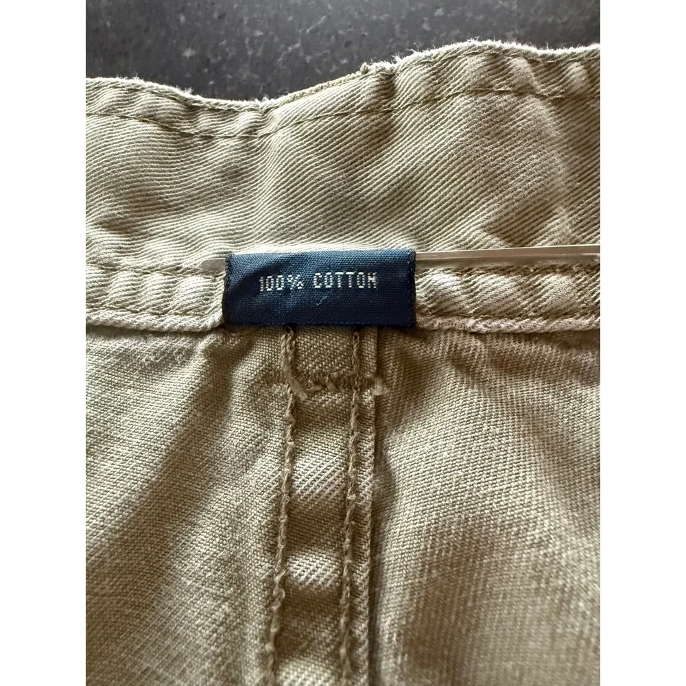 Polo Ralph Lauren Classic 67 Chino Cargo Short Mens 33 Tan Cotton Grunge Utility